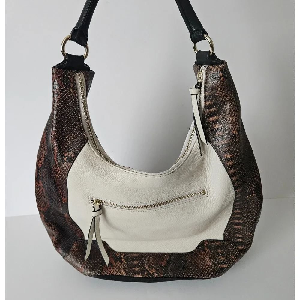 Vince Camuto Hobo Snakeskin Leather Bag 16